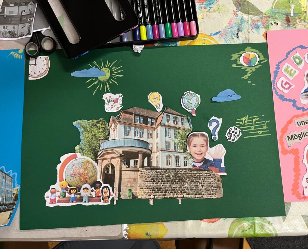 Kunschdraum Pirmasens Veranstaltung Kunstverein Workshop Kollage Demokratie Leben! Recht auf Bildung