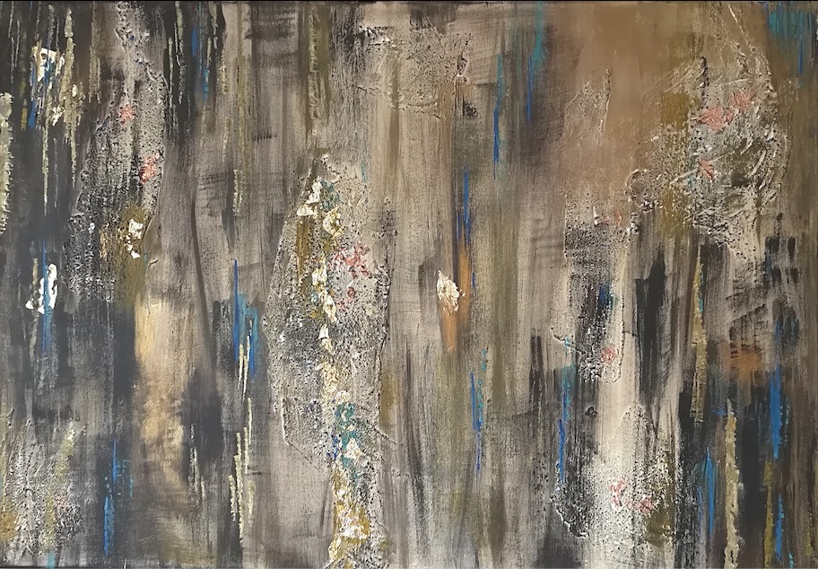 Acryl mit Blattgold, Mixed-Media. Impressionen in Braun, 100x70, Manuela Sauer
Künstlername/Signatur: MaheSa