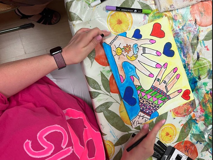 „Rizzi-Style“ hände auf Papier malen