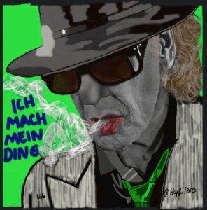 Udo", Digital Art (Procreate) auf Alu-Dibond, 40x40 cm