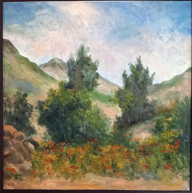 Ölgemälde, 50×50 cm von Künstlerin Masoumeh Dizaji, landschaftmalerei ,