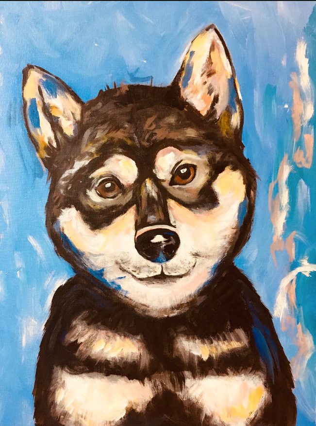 hund, malerei