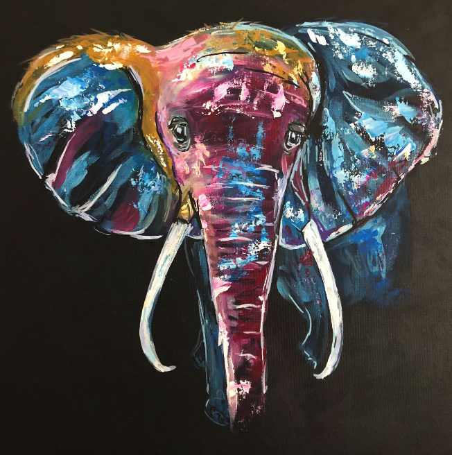 art 2 go malkurse pirmasens, Elefant , Sigi Geßner Mlinaric