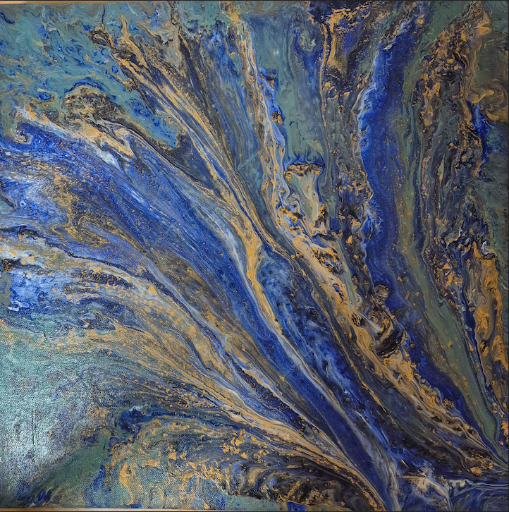 Acryl auf Keilrahmen in Fließtechnik, künstler Roland Küster