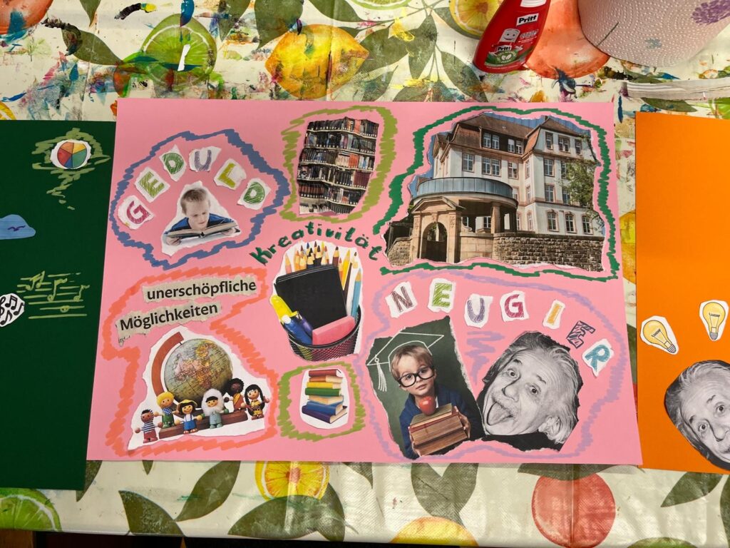 Kunschdraum Pirmasens Veranstaltung Kunstverein Workshop Kollage Demokratie Leben! Recht auf Bildung