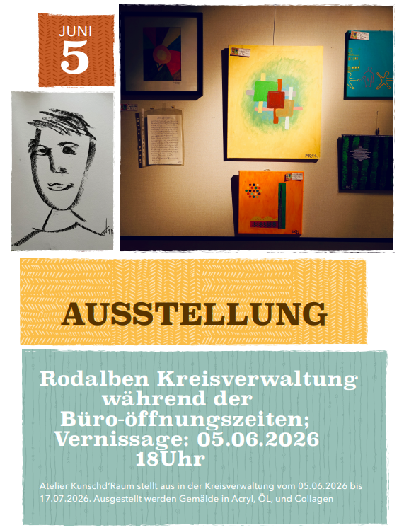 AUSSTELLUNG Vernissage: 05.06.2026 18 Uhr